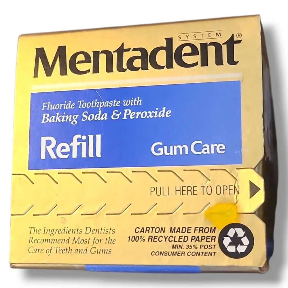 Mentadent Toothpaste GUM CARE 3.5 oz New Sealed Discontinued‎ VINTAGE